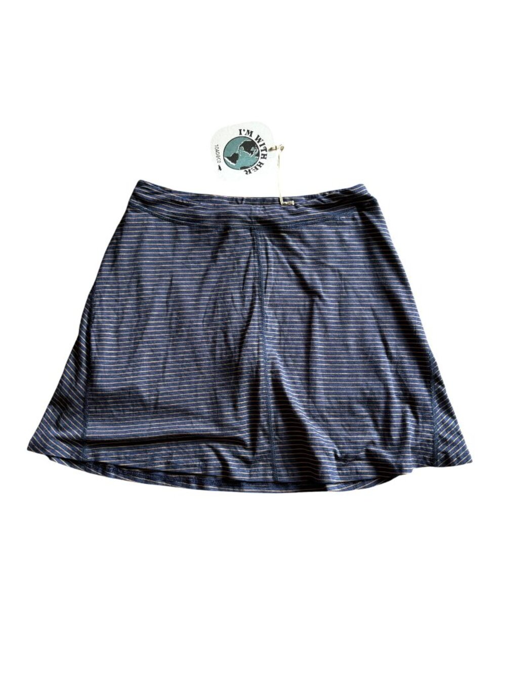 Toad&Co Seleena Skort Womens Medium Striped Stretch Elastic Waist NWT
